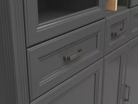Большая картинка Шкафы и стеллажи | Шкафы с витриной | ЖАСМИН Шкаф REG2W3D3S Мебель ☆ IDEA в Севастопол |  detail