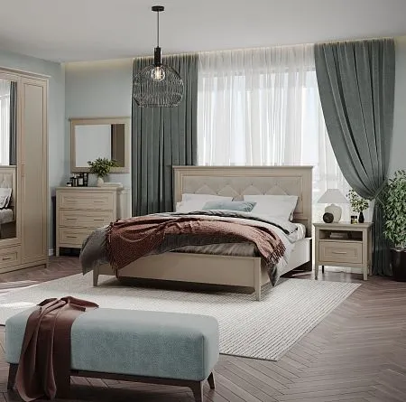 Большая картинка Спальня | Кровати | КЛАССИК Кровать LOZ160х200 с мягким элементом Мебель ☆ IDEA в Севастопол |  detail