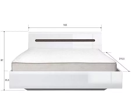 Большая картинка Спальня | Кровати | АЦТЕКА Кровать LOZ160x200 (Белый блеск) Мебель ☆ IDEA в Севастопол | BRW, Брест detail